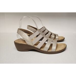 East 5th EF INDIA SLINGBACK SNAKESKIN SANDALS SIZE 10M